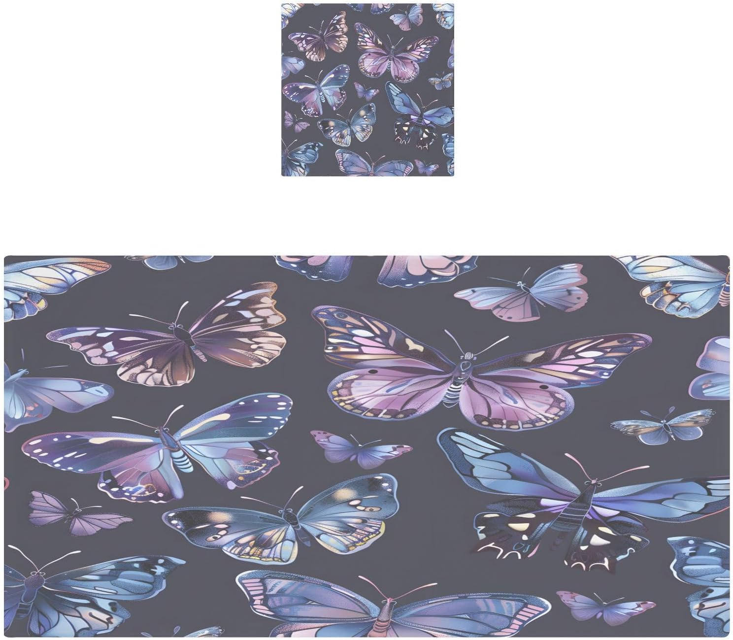 Hand Towels Premium Soft and Highly Absorbent Unique Butterflies 2 Pcs Towels for Bathroom Set 100% Cotton Decorative Face Towels