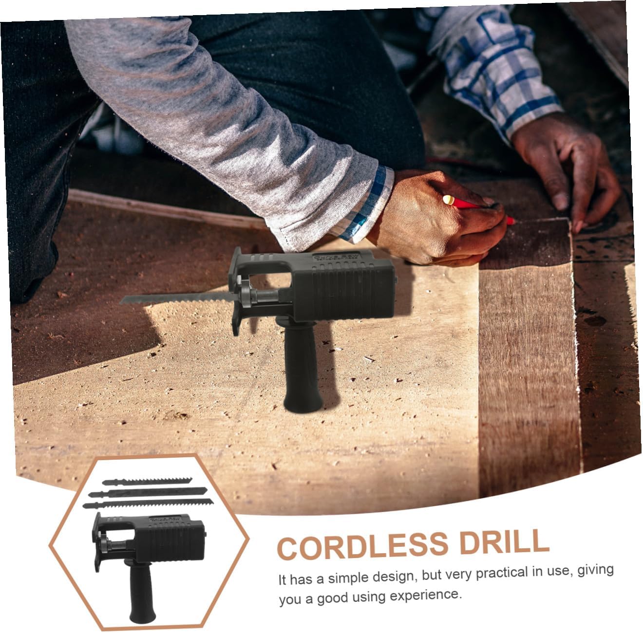 Drill to Saw Adapter for Cordless and Impact Drills