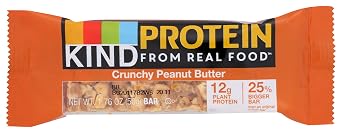 KIND Protein Bar, Crunchy Peanut Butter, Gluten Free, 12g Protein, 1.76 Ounce Bar Sample | bike-handlebars