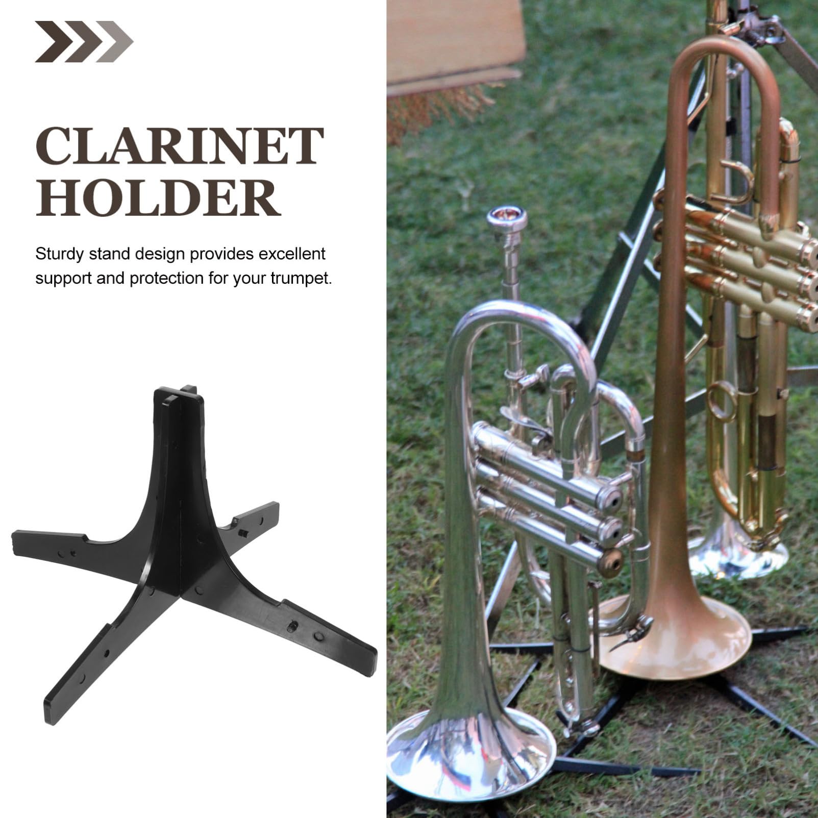 Abaodam B Flat Trumpet Stand Clarinet Holder Detachable Clarinet Support Portable Flute Rack
