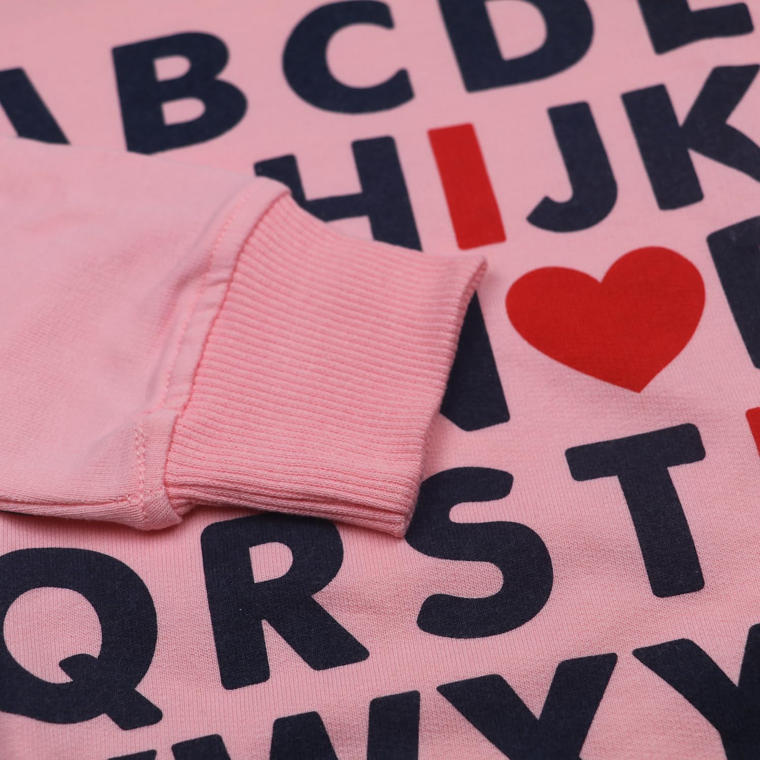 Toddler Boy Girl Sweatshirt ABC Alphabet I Love U Valentine Day Outfit Kids Heart Long Sleeve Shirts 2-7 Years