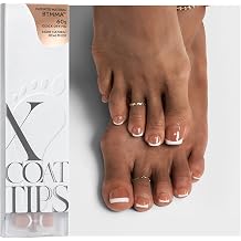 btartboxnails XCOATTIPS - French Nail Tips and Toe Nail Tips Brown Square