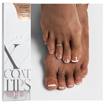 btartboxnails XCOATTIPS - French Nail Tips and Toe Nail Tips Brown Square