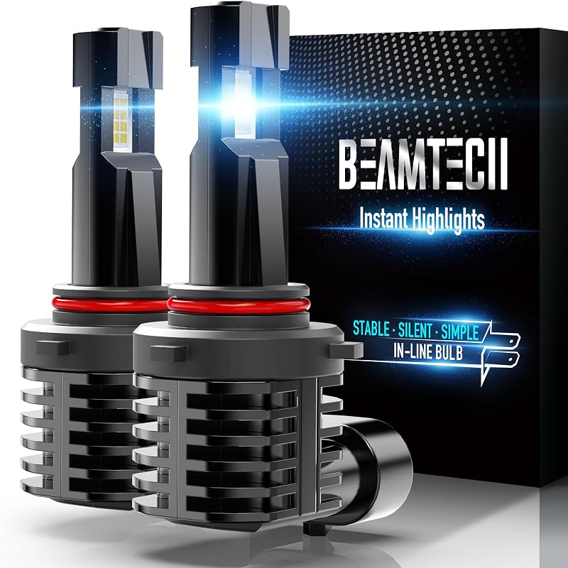 Lâmpada de neblina BEAMTECH 9012 HIR2 6500 K branca, sem ventoinha – 2 unidades