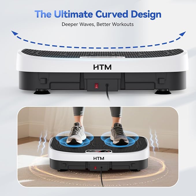HTM Plataforma Vibratoria Curva para Ejercicio 150W 330lbs miniatura 5