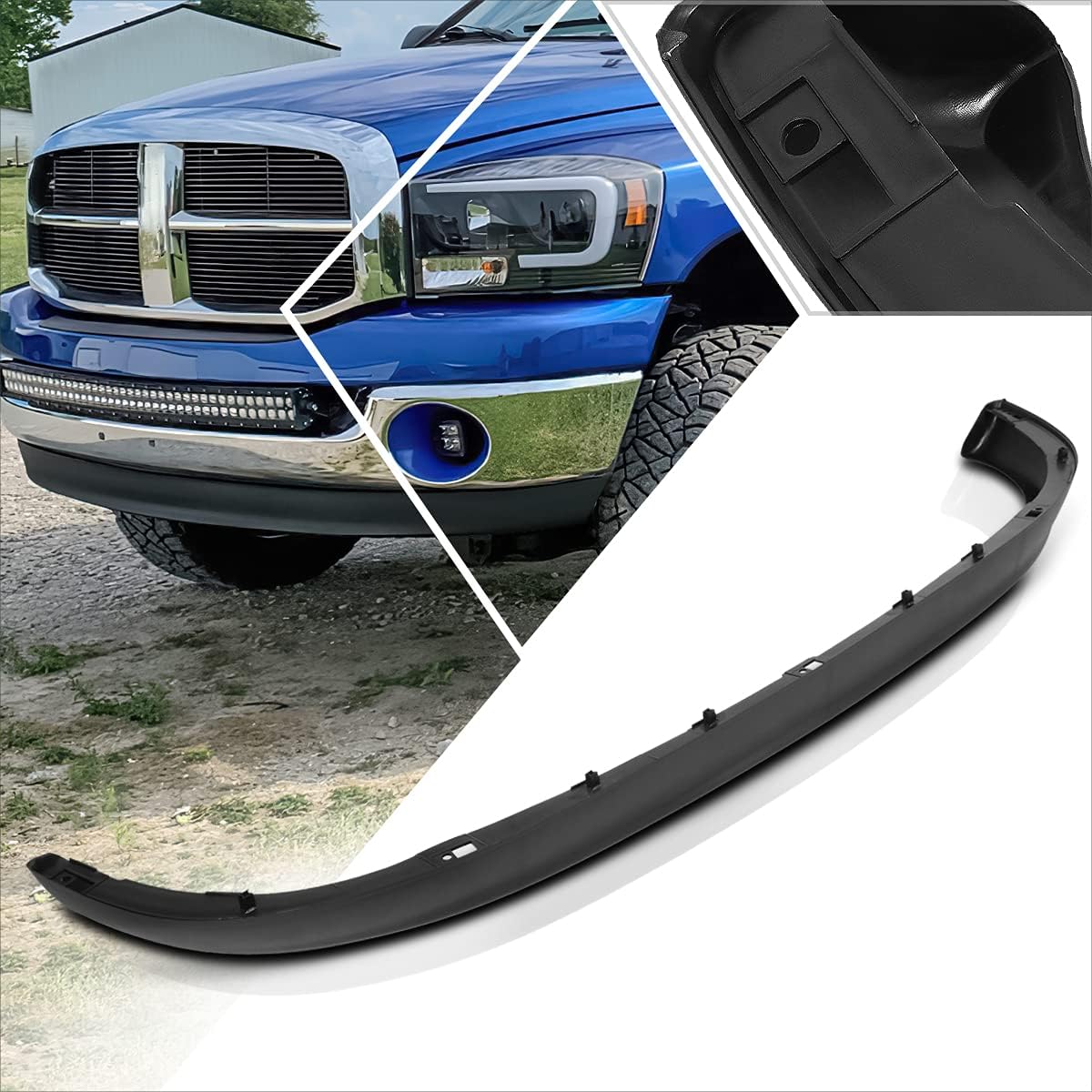 Front Bumper Lower Air Dam Deflector Valance Apron Compatible with 02-09 Dodge Ram Truck 1500