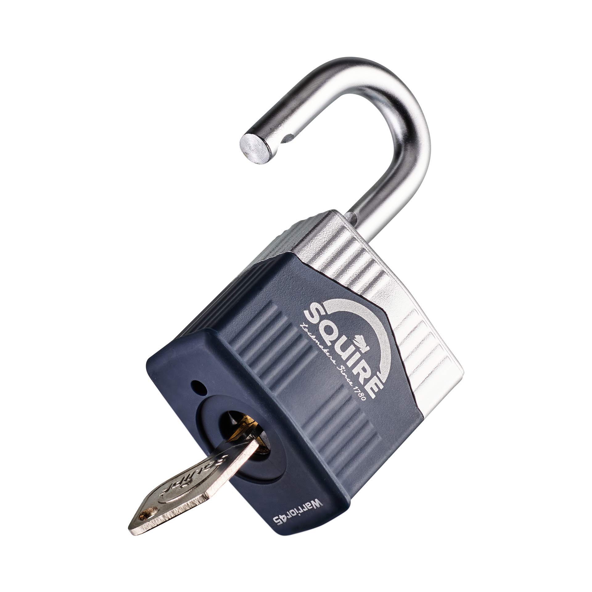 Henry Squire Warrior Cadenas Haute Sécurité Anse Fermée 45 Mm – Alliage Bore, Cylindre 5 Goupilles – Pour Garage, Camionnette
