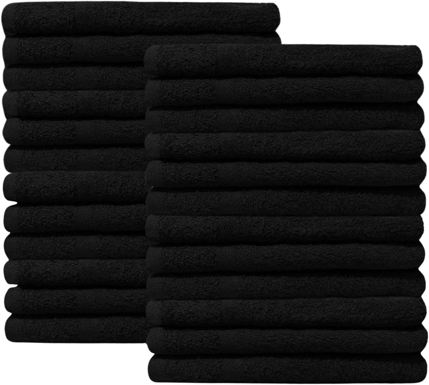 Spa Towels for Facials - Salon Towels Hand Towels Bulk Facial Towels for Estheticians Soft Toallas para Salon De Belleza 16 x 27 Inches Pack of 12 (Black)