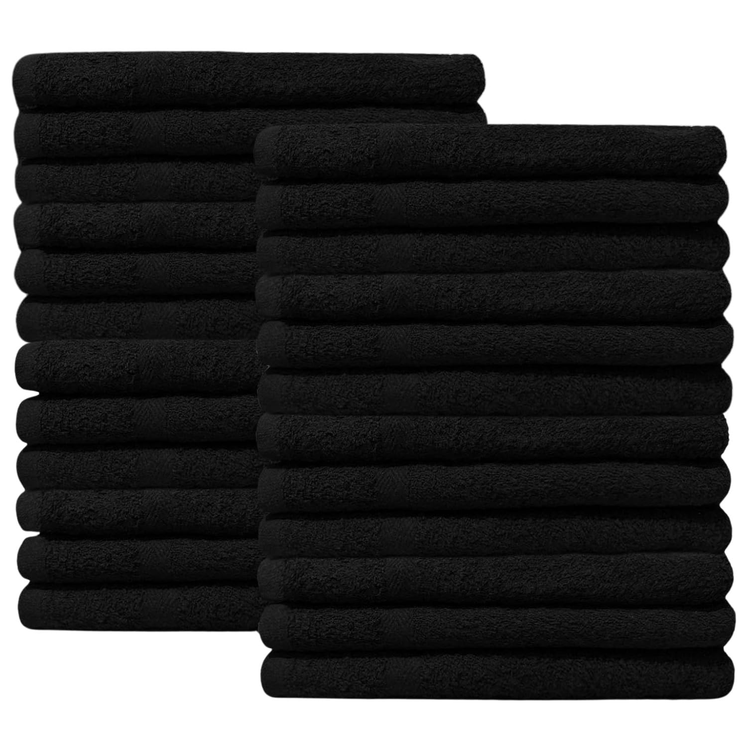 Spa Towels for Facials - Salon Towels Hand Towels Bulk Facial Towels for Estheticians Soft Toallas para Salon De Belleza 16 x 27 Inches Pack of 12 (Black)