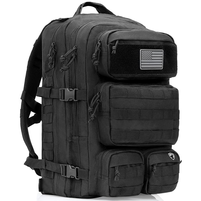 Buy Black Tactical Backpack 2.4x Stronger Work and Military Backpack