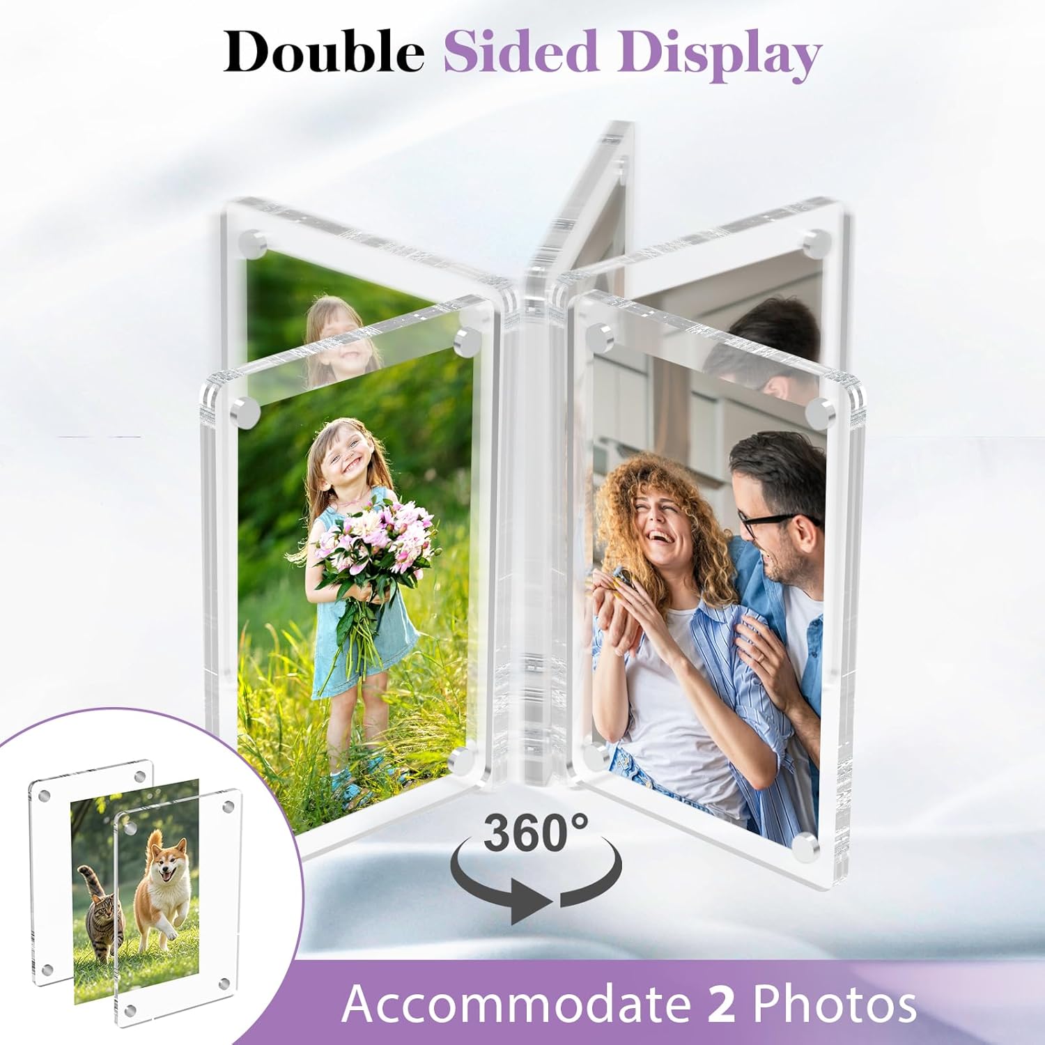 SAMYUCHO 12 Packs Magnetic Picture Frame for Refrigerator, 2.36 x 3.54 Inch