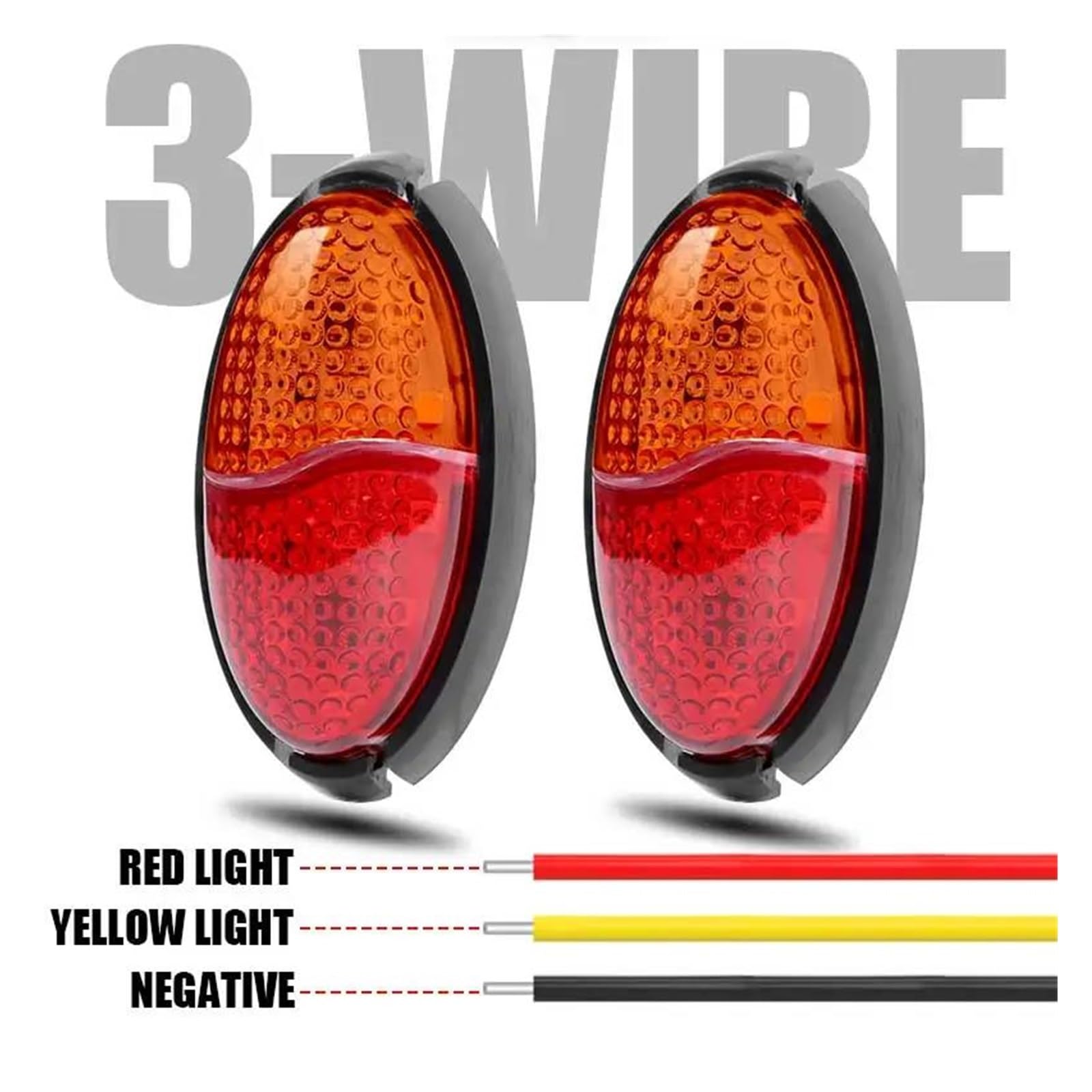 Generico Freccia Laterale 12V 24V Indicatore Laterale Della Lampada Del Segnale Freno Posteriore Avvertimento Lampade Per Il Camion Rimorchio Per Caravan RV Indicatore Laterale