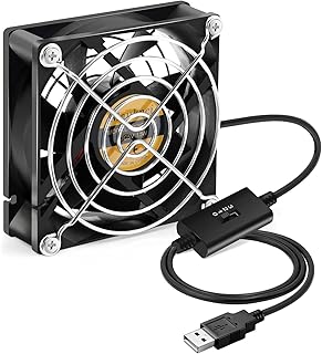 ファン 小型 60mm usb ファン 3段階風量調整 5v 連続稼働可 ミニ ファン ルーター / PS4など 冷却用 ファン 6cm