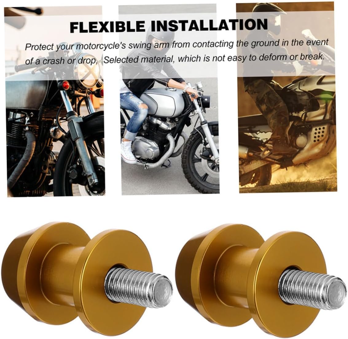6pcs Motorcycle Swing Arm Stand Screws Cnc Aluminum Kickstand Screws for Frame Sliders Swing Arm Spools Protect