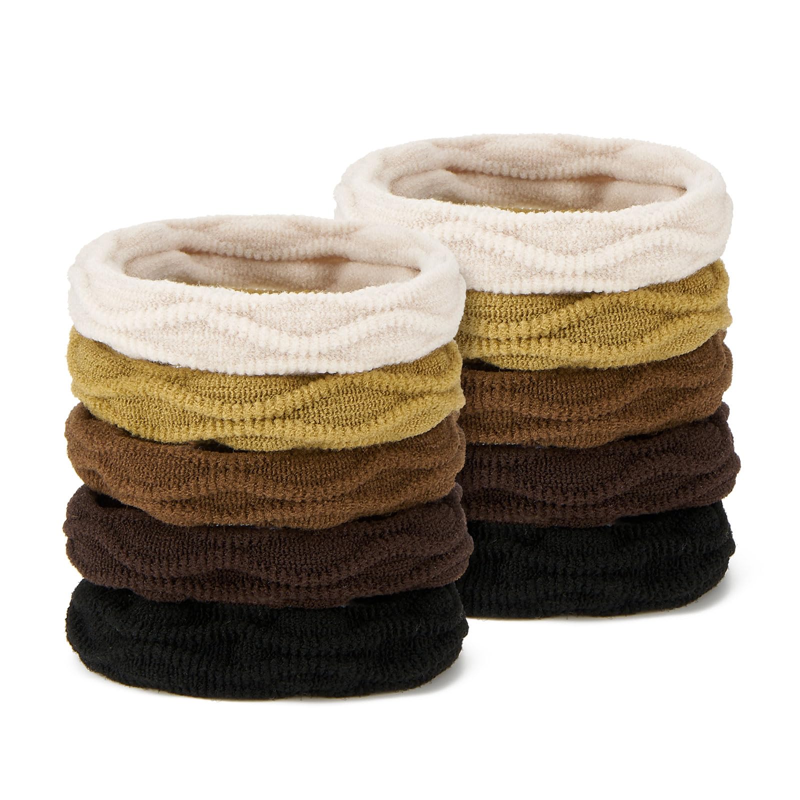 ZOUIQSS 10 Pcs No Damage Hair Ties Thick Hair Elastic Rubber Bands Hair Accessories Scrunchies Seamless for Women(Style9)