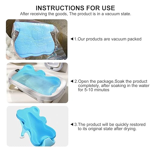 Miniatura 5 de HALLO Esponja de baño suave para bebés antideslizante para recién nacidos sin olores azul