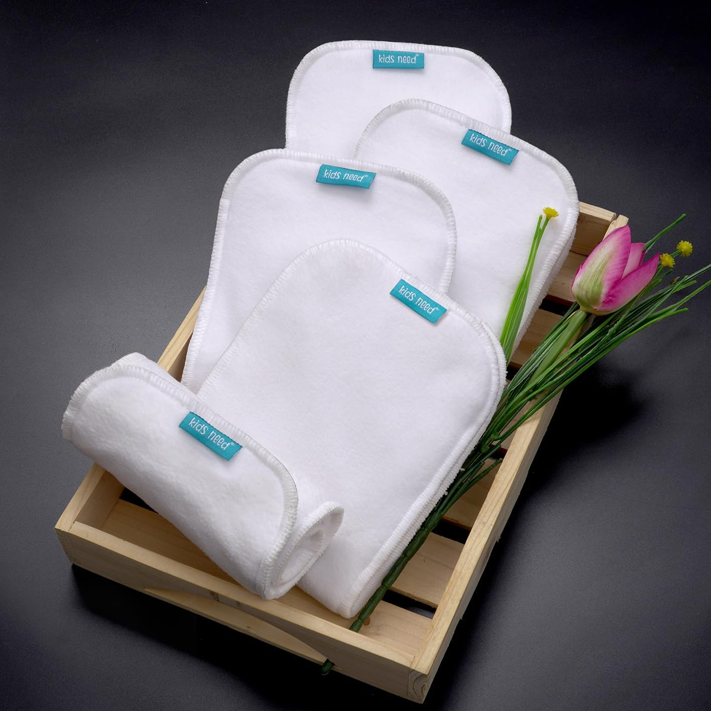 High absorbent cloth diaper inserts only 5 pcs combo pack Upgraded 5 layers bamboo cotton insert pad for washable diapers, reusable wet free booster pads dry feel soaker pad diaper liners X5