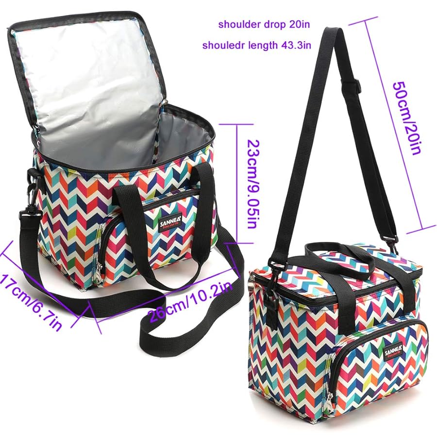 Borsa Termica Per Pranzo Bambini SAMERIO - Con Cinghia Regolabile, Chiusura A Zip, 22x16x20 Cm - Foto 4