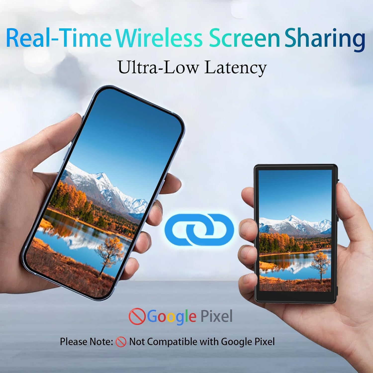 Selfie Monitor Screen for iPhone, Built-in Speaker, Wireless Magnetic Selfie Screen with Audio, Back Camera Monitor for Selfie Vlog Live Stream TikTok, Compatible with iPhone & Android