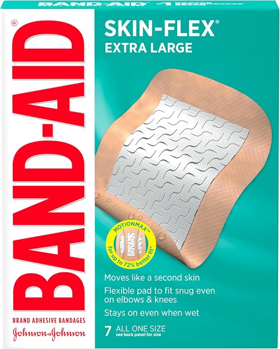 BAND-AID Brand Skin-Flex Adhesive Bandages, Extra Large, 7 Count