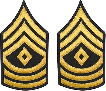 Army Service Uniform Sew On Rank Gold and Blue