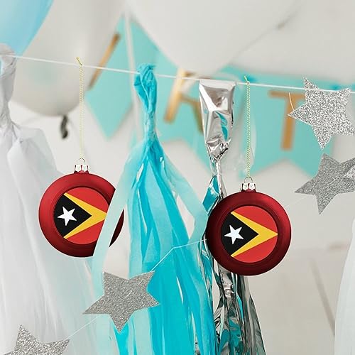 Vista 193 de Adornos dorados de bola de Navidad de Trinidad y Tobago, adorno de bola de bandera de Trinidad y Tobago, adornos de Navidad de bandera nacional