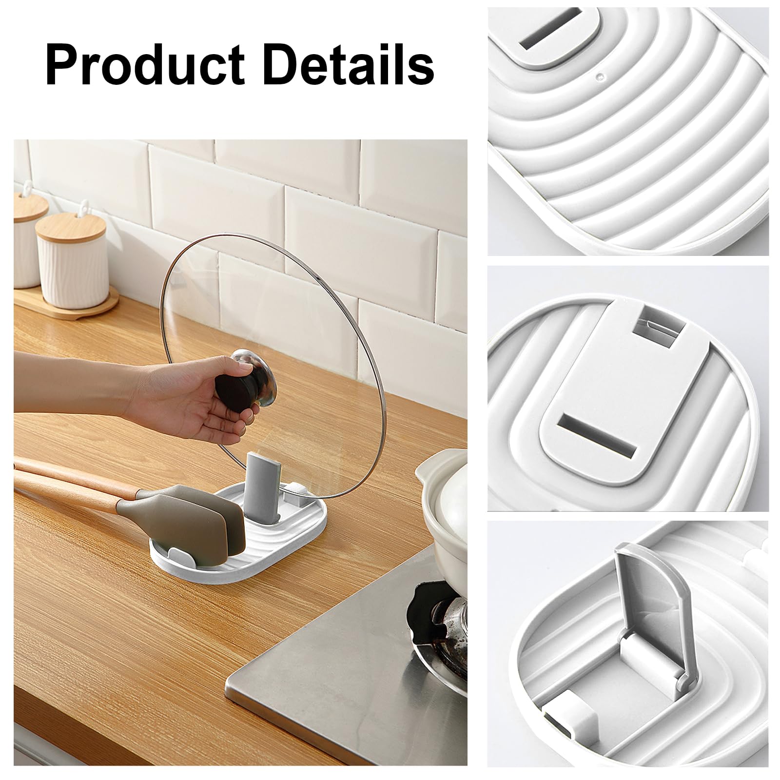 Portacoperchi E Utensili Da Cucina Pieghevole - 2 Pezzi Verde, Salvaspazio, Lavabile In Lavastoviglie - Foto 6