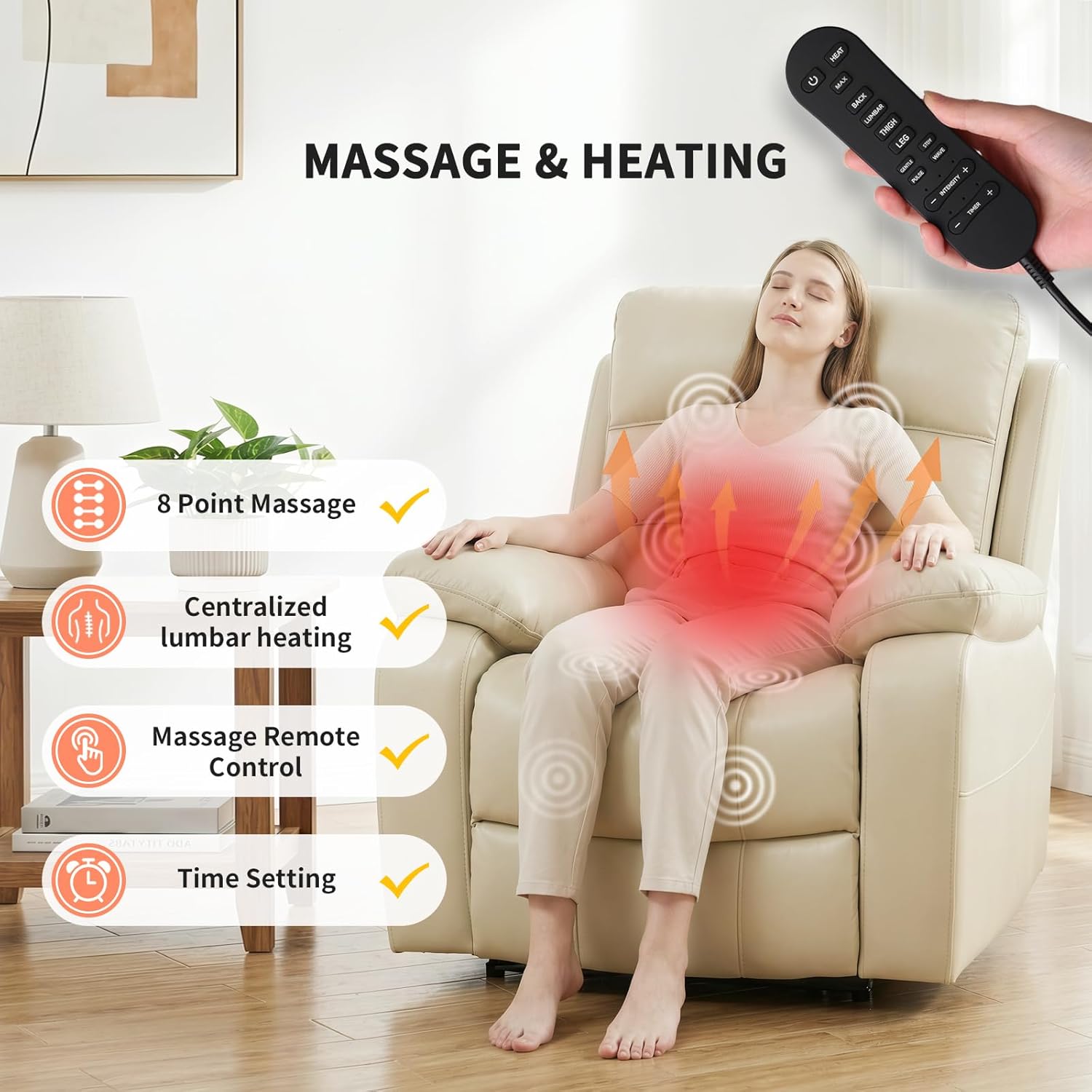 Image showing the recliner chair components packaged in three boxes.