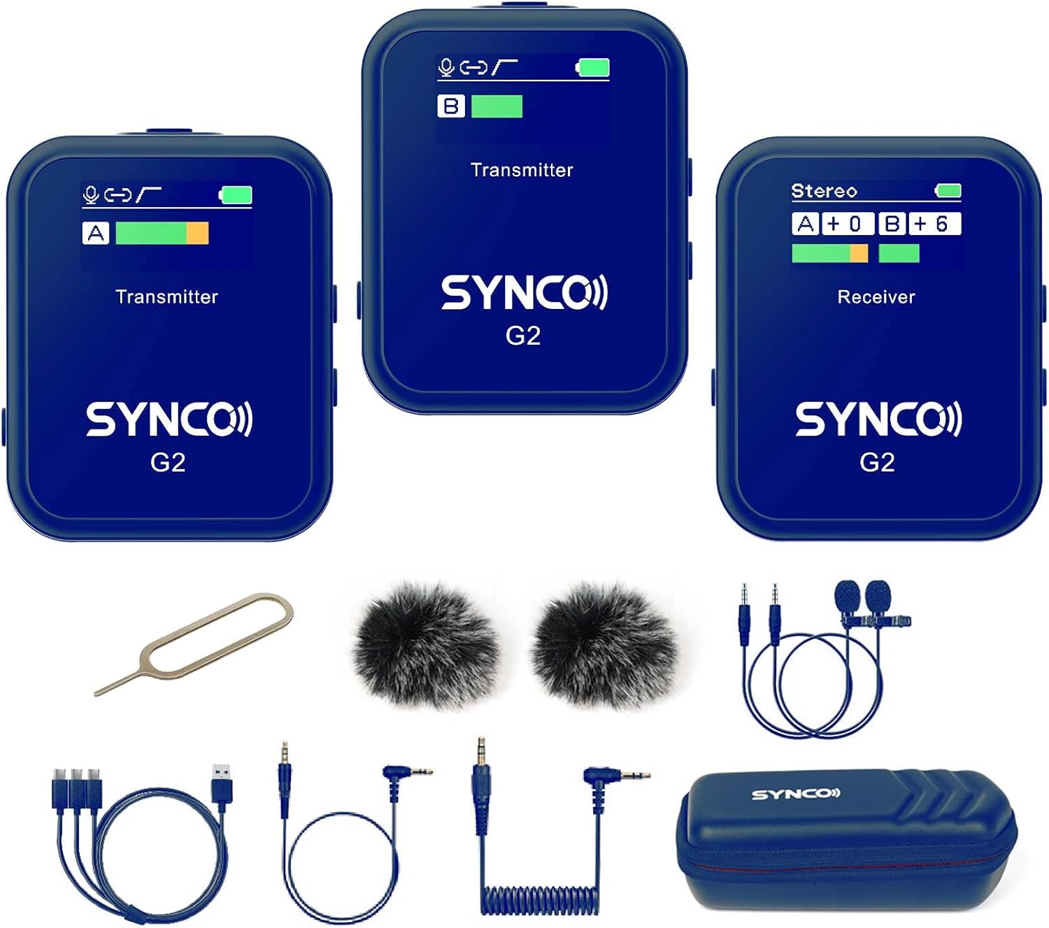 SYNCO G2A2 Wireless lavalier Microphone (Blue)