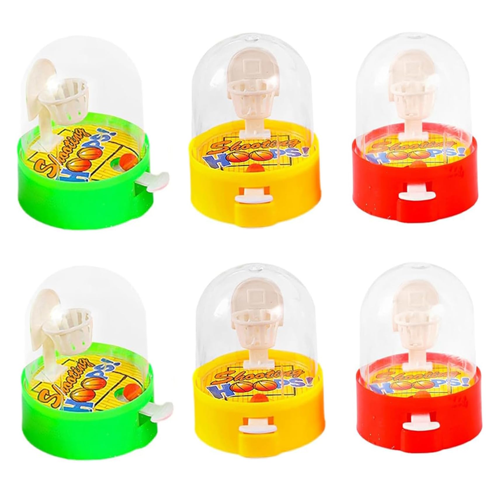 Wedhapy Finger Basketball Shooting Game, Mini Desktop Basketball Game 6PCS Mini Basketball Game, Desktop Basketball Fidget for Kids, Handheld Basketball Party Favors for Birthday