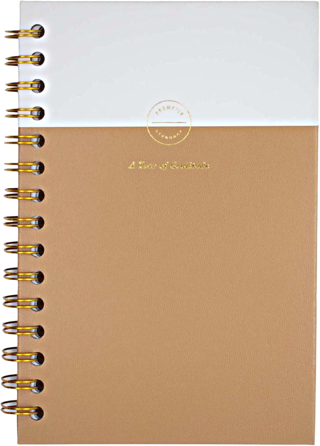Promptly Journals, My Gratitude: A Year of Thankfulness (Amber Orange, Linen) | Daily Gratitude Journal | Self-Care Journal | Mental Health Journal