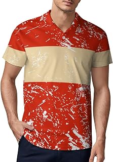 Vintage Austria Flag Men's Polo-Shirt Regular-Fit Short Sleeve Sports Quick Dry Golf Tennis T-Shirt