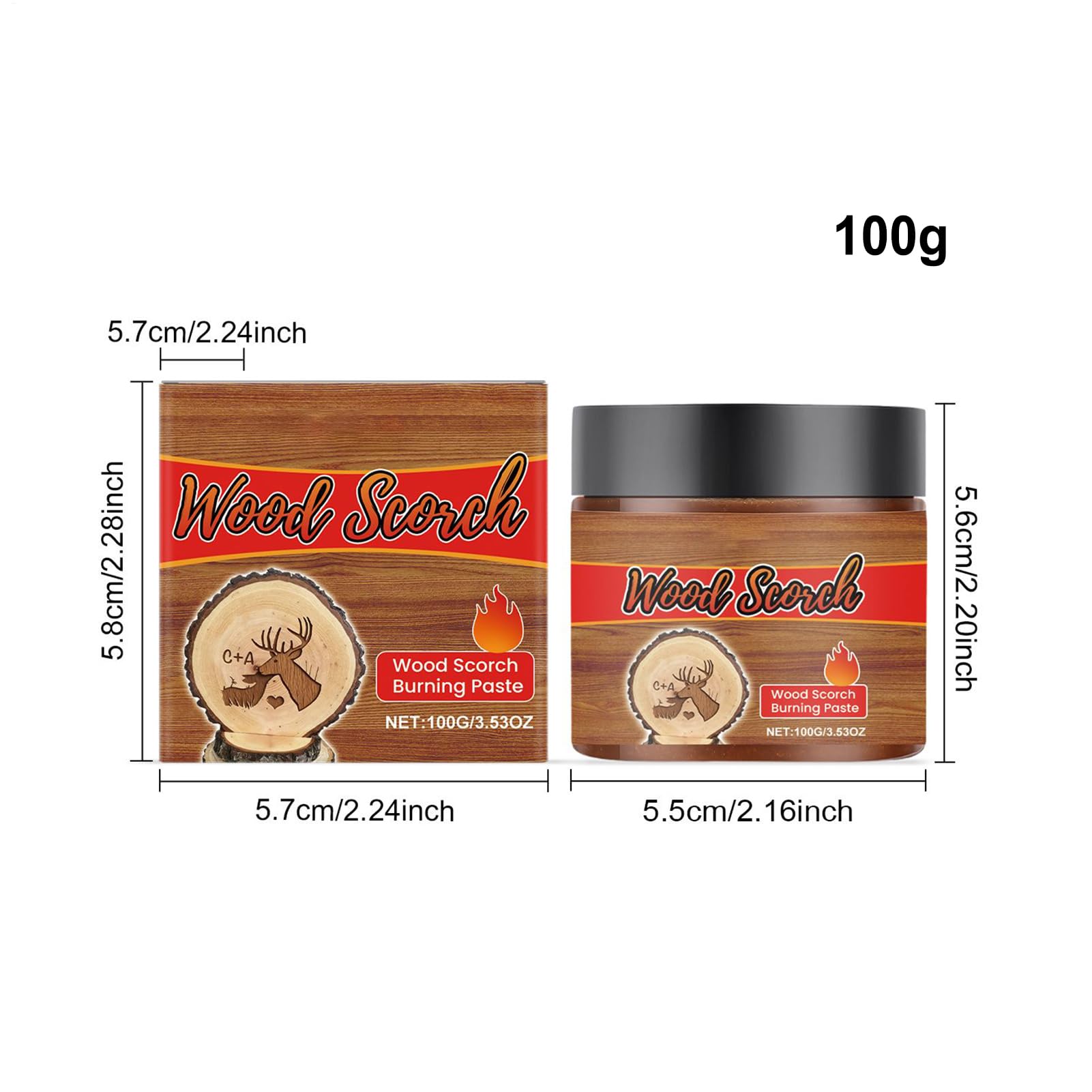 Pintura para quemar madera, gel de manualidades de precisión de 100 g, pasta de quemador de madera para marca de mesa, grabado, principiantes, adultos, proyectos de creación de arte de bricolaje