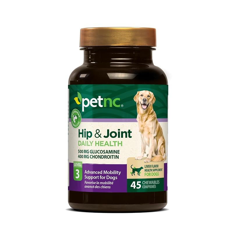 Suplemento para Articulações e Quadril de Cães Adultos PetNC Natural Care Level 3 Sabor Fígado, 45 unidades