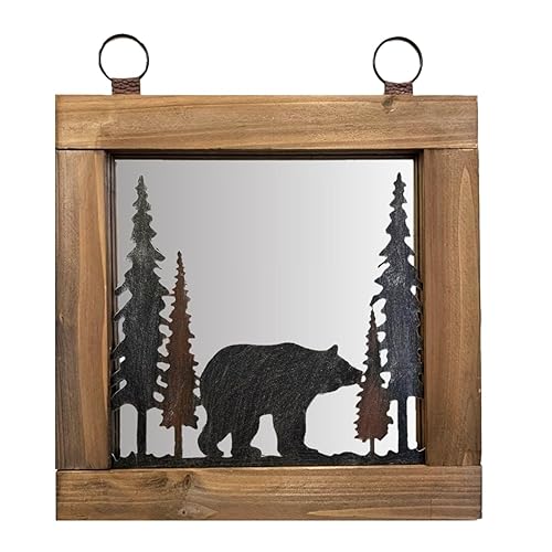 BestGiftEver Rustic Woodland Bear Wall Mirror