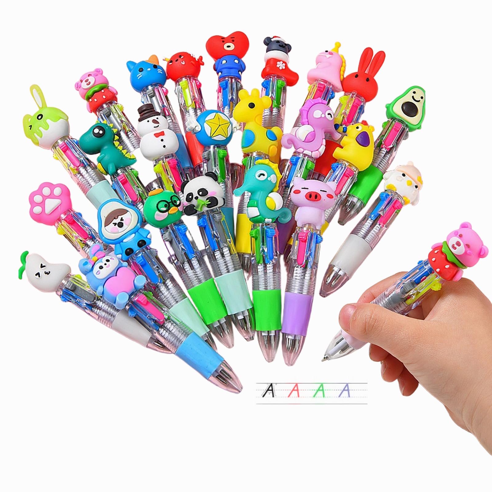 30 Pack Cute Multicolor Pens, 1 Count (Pack of 30)