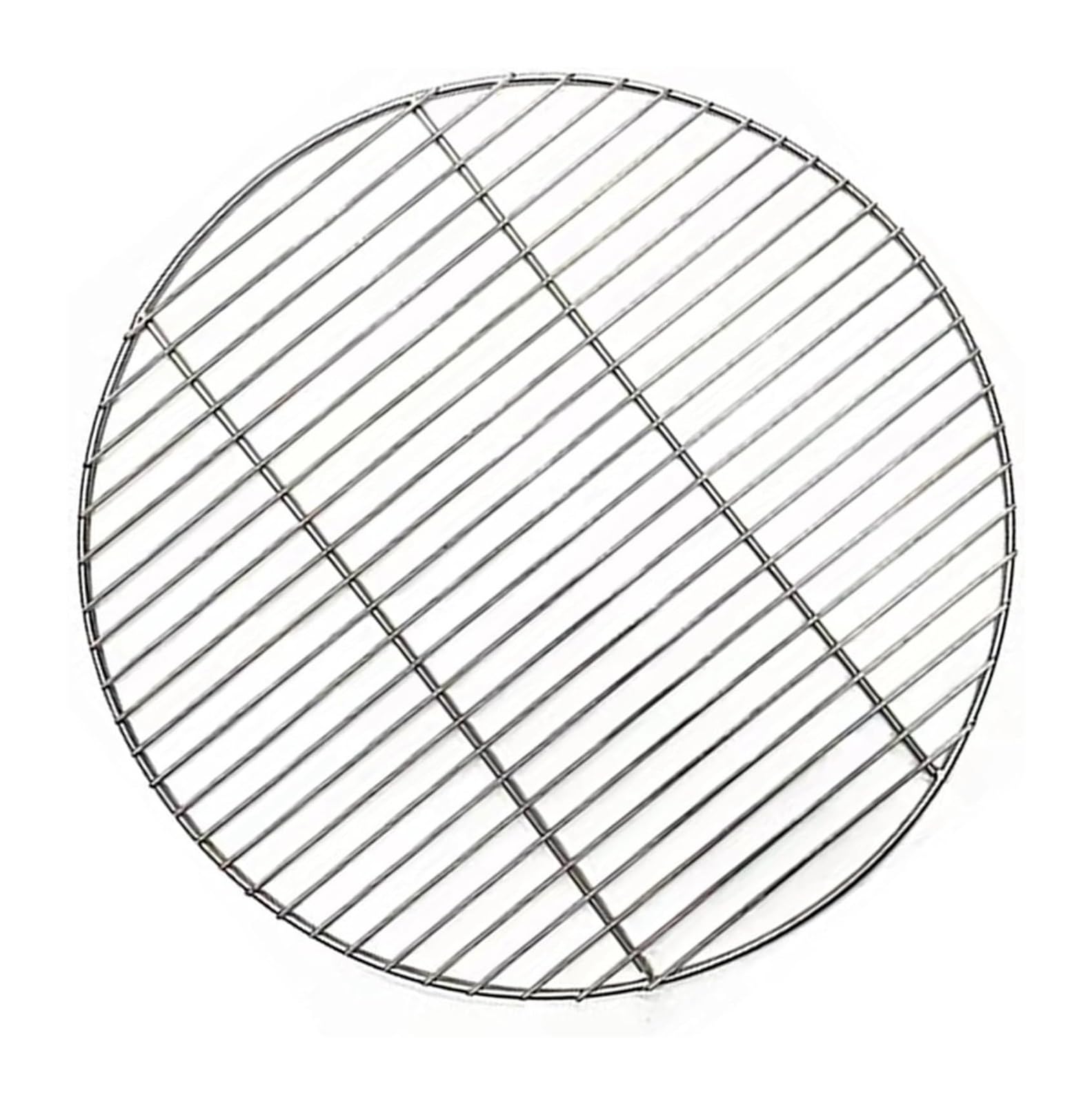 Okrągły ruszt do grillowania ze stali nierdzewnej | Siatka ze stali nierdzewnej 35/40 cm: grill, piknik, piknik, przyjęcie w ogrodzie, gotowanie na świeżym powietrzu(35 cm)