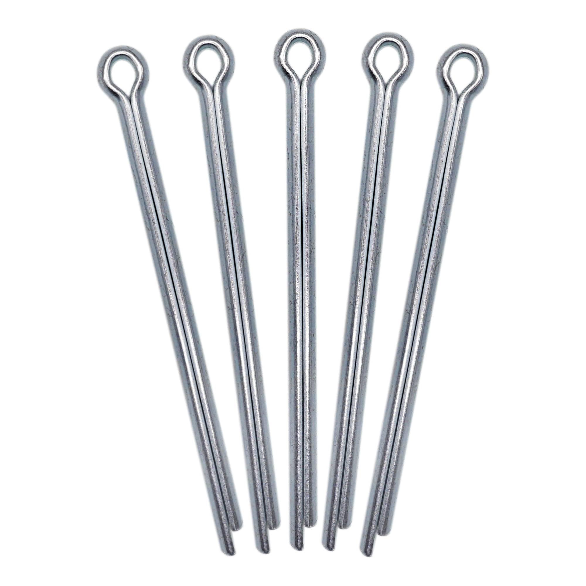 SKIR'CO (8 pcs) Zinc Plated Steel Cotter Pins 8 x 125 mm, Split Pins, DIN 94, Metal Cotter Pins