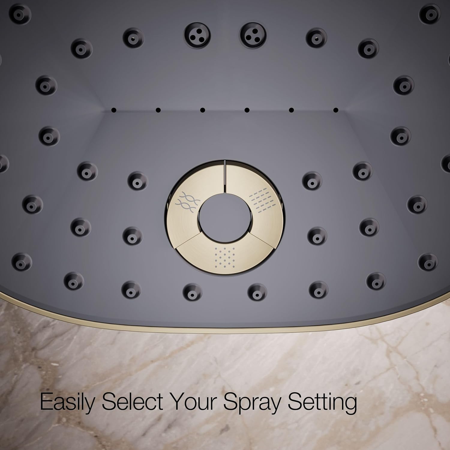 Kohler 26290-BV Statement® Three-function showerhead, 2.5 gpm, Vibrant Brushed Bronze