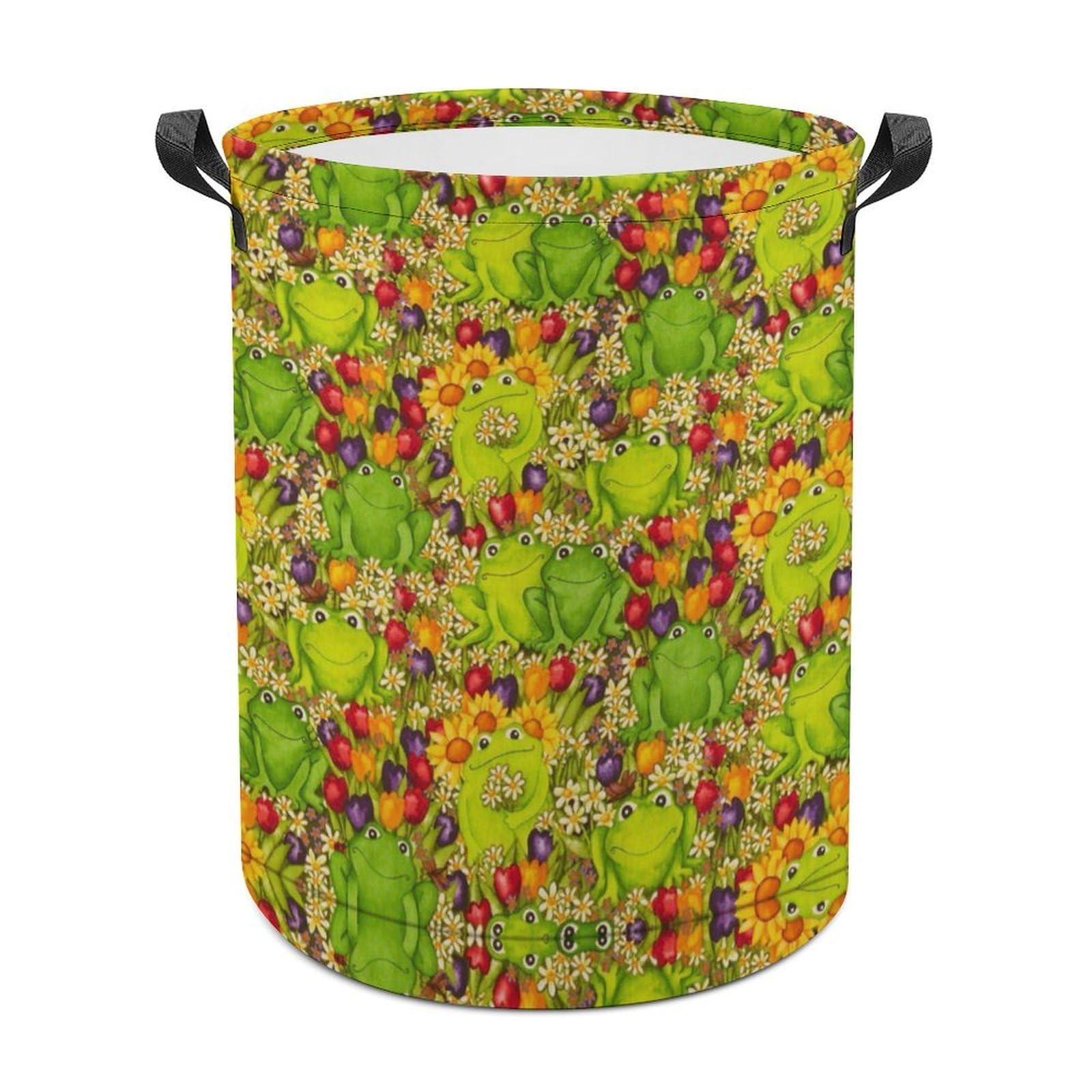 MHYRAC Laundry Hamper, Frog Laundry Basket, Washing Basket with Handle