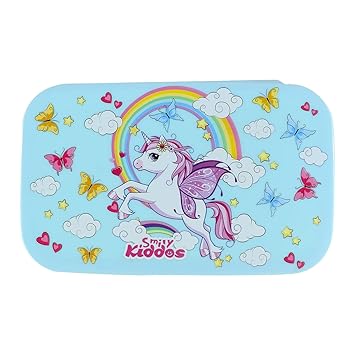 Kids Stainless Steel Insulated Lunch Pack for School Use Unicorn Theme Capacity - 175-1pc, 925ml-1pc, | Age Above 3 to 5 Years| 100% BPA Free and Food Grade (Blue)