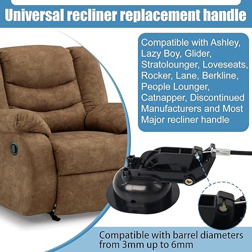 Miniatura 4 de 9us-replacement reclinable Cable, Plástico, Negro