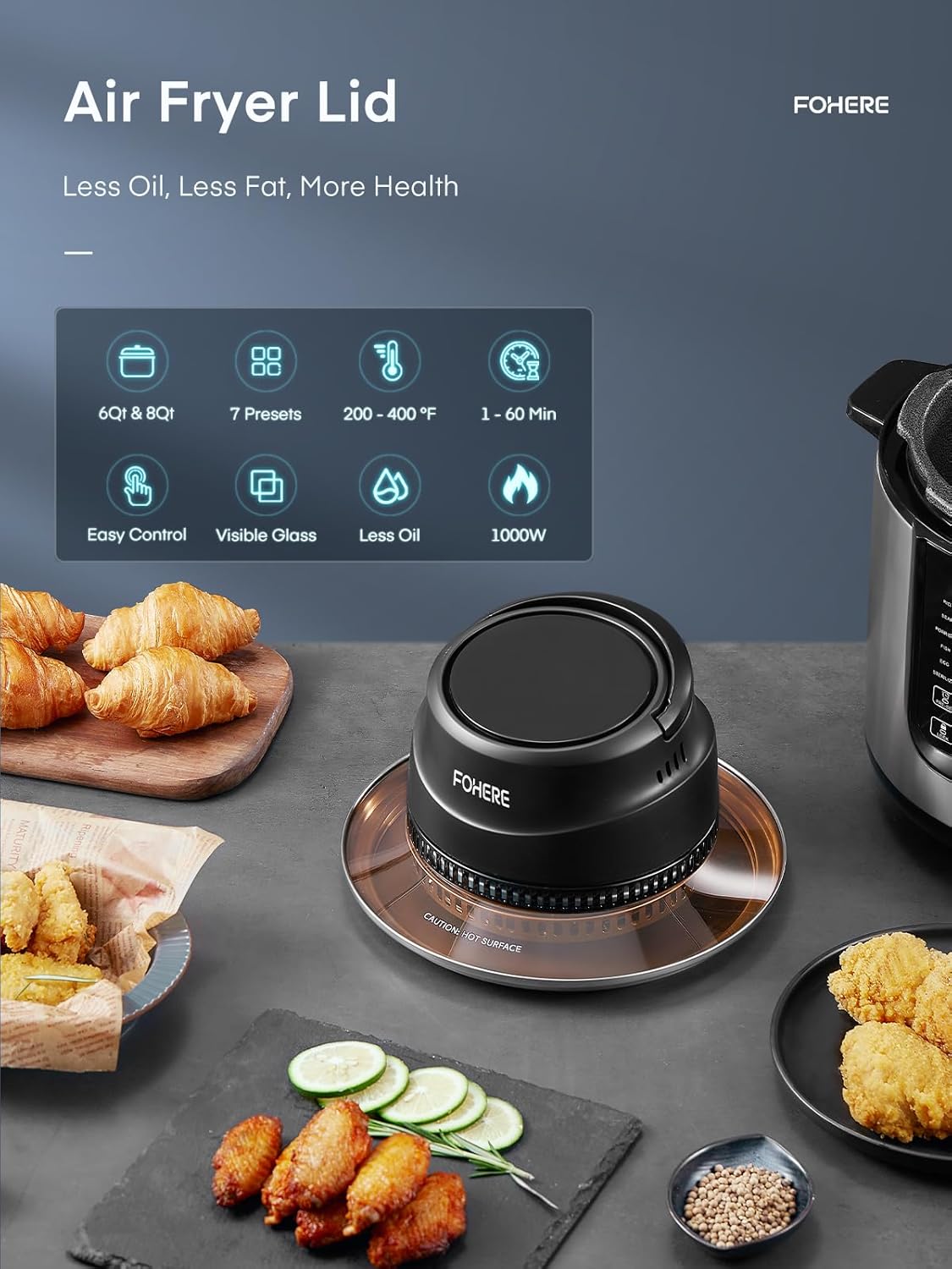 Air Fryer Lid for Instant Pot 6Qt/8Qt, in with Ireland Ubuy