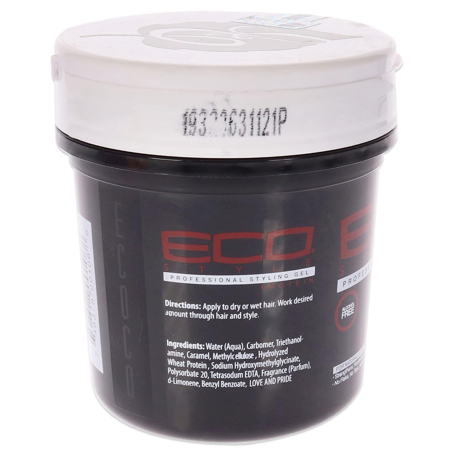 Ecoco Eco Style Gel - Protein - Firm Hold - Nourishes And Fortifies Hair - Ideal For Roller Sets And Wraps - Helps Strengthen And Protect Dry Or Naturally Coarse Hair - Anti-Itch And No Flaking - 8 Oz