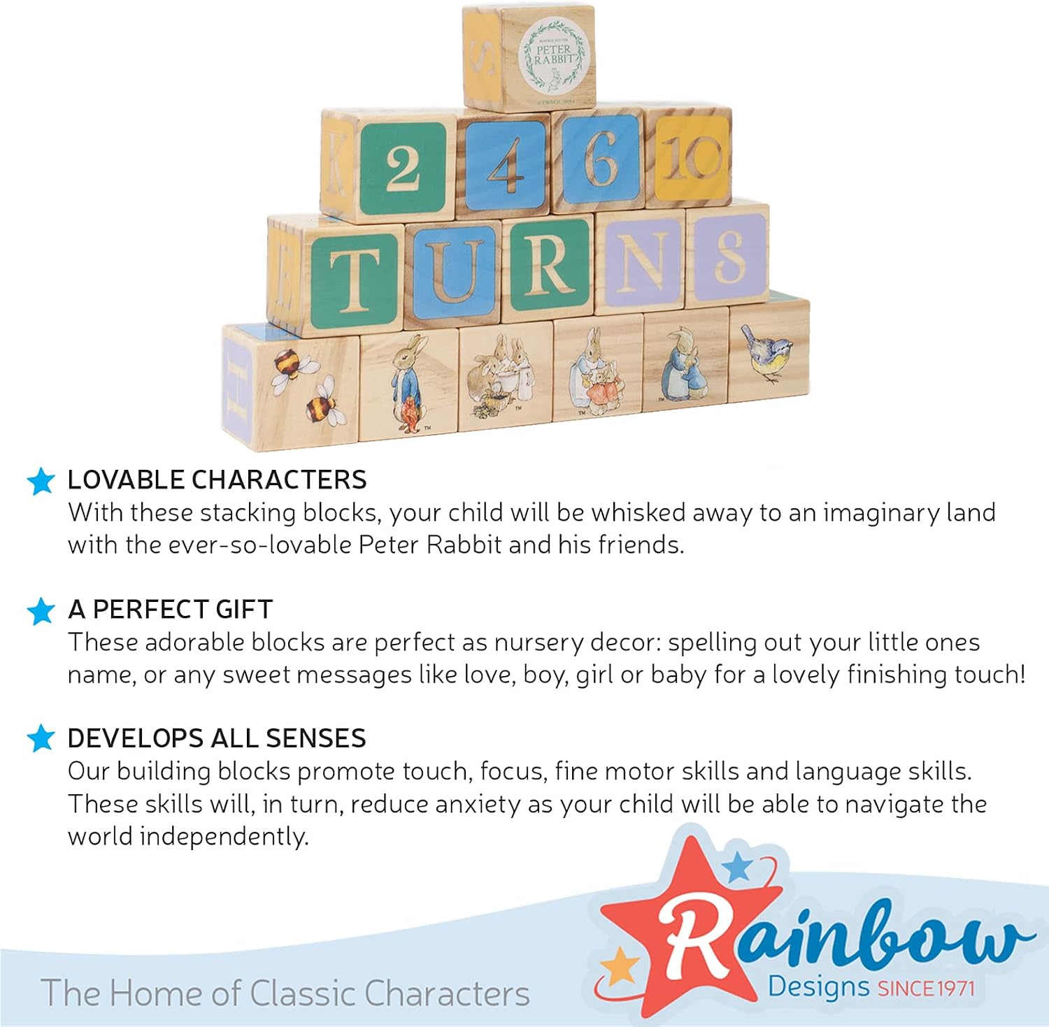 Pet Rabbit Blocks Official Peter Rabbit Wooden Building Blocks – Early Development ...