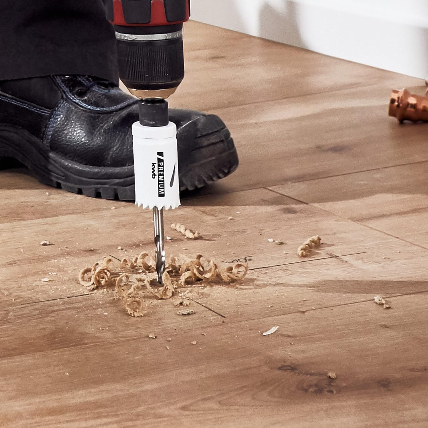 kwb HSS Bi-Metall-Lochsäge Ø 111 mm, 8% kobaltlegiert mit progressiver Vario-Zahnung und hoher Präzision für den vielseitigen Einsatz – Ansicht 10