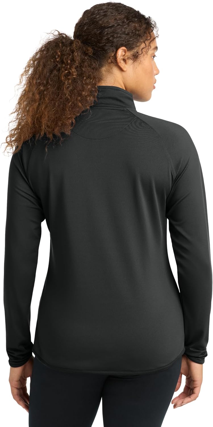 SPORT-TEK Women's Sport-Wick Stretch Quarter Zip Pullover
