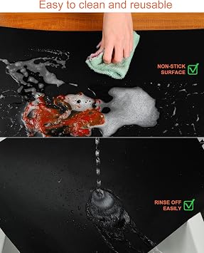 Oven Liners for Bottom of Oven, 2 Pack Oven Mat, 15.75 X 23.62, Easy to Clean Nonstick Reusable