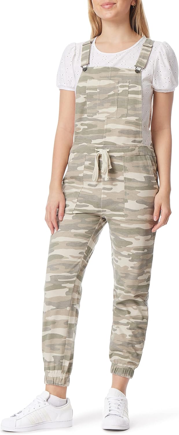 WallFlower Womens French Terry Jogger Overalls : Clothing, Shoes & Jewelry
