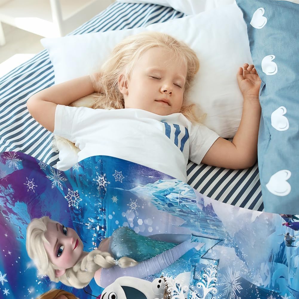 FISAPBXC Elsa Blankets Anime Kids Throw Blanket Cute Toddler Fleece Blanket  Super Soft Girls Blankets Gifts Kids Bedding Cozy Micro Throw Blanket